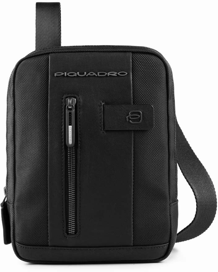 

Сумочка Piquadro BRIEF/Black верт. с отдел. для iPad mini на ремне (17x22,5x5) CA3084BR_N