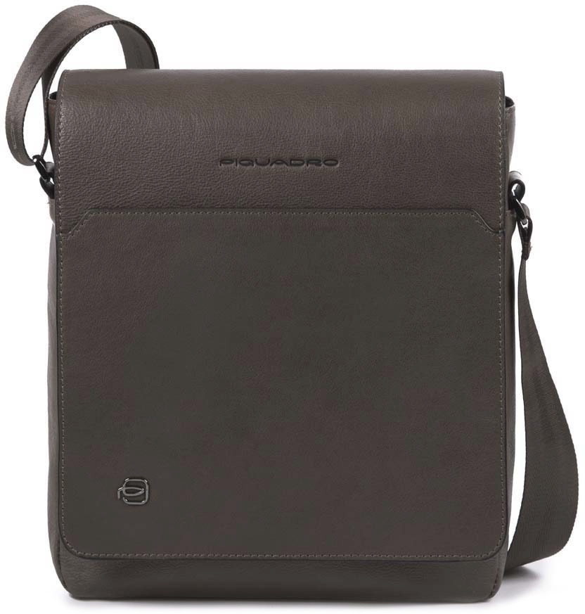 

Сумочка Piquadro BK SQUARE/D.Brown верт. на ремне с отдел. для iPad CA1593B3_TM