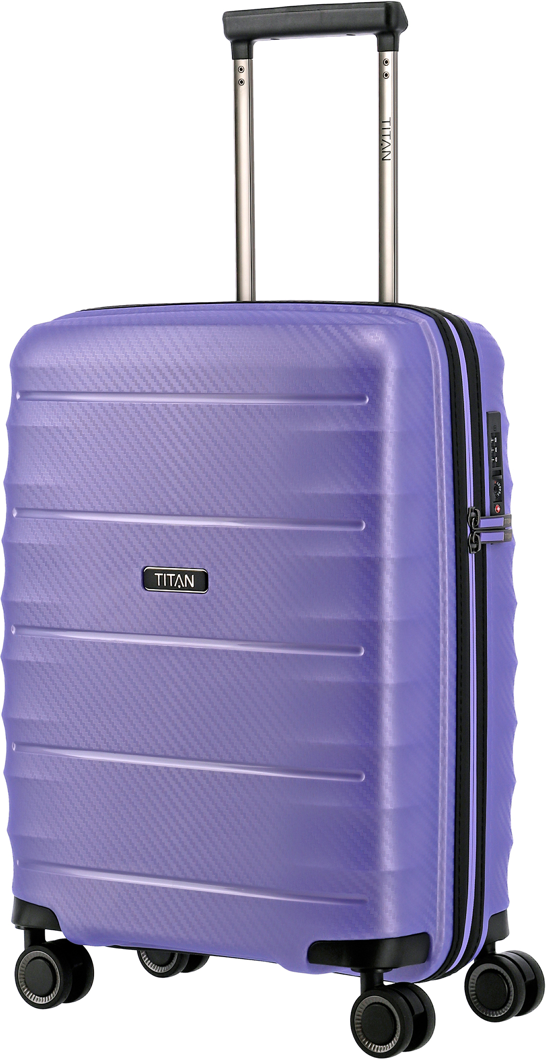 

Чемодан Titan HIGHLIGHT/Lilac Metallic на 4 колесах S (35л,2,2кг) (40x55x20см) Ti842406-18