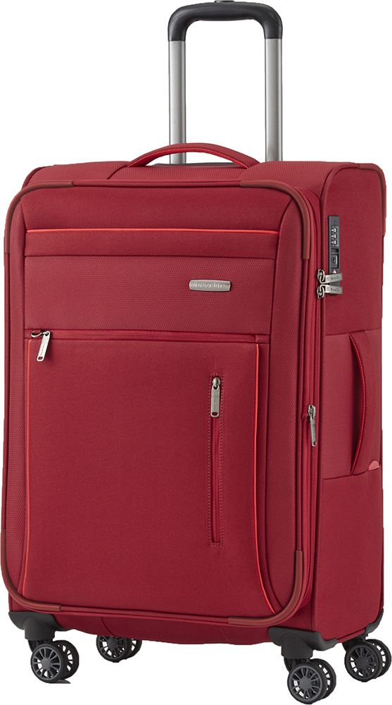 

Чемодан Travelite CAPRI/Red на 4 колесах M exp. (67/77л,3,1кг) (42x66x26/30см) TL089848-9