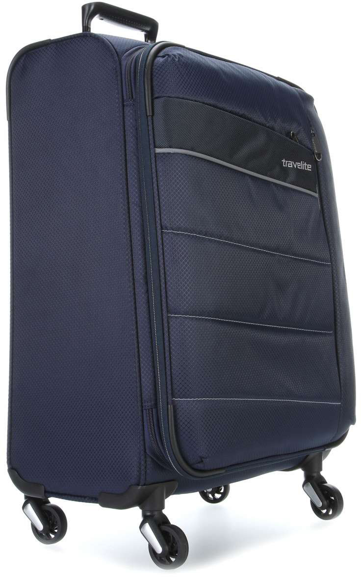 

Чемодан Travelite KITE/Navy на 4 колесах L exp. (95/109л,2,9кг) (47x75x29/33см) TL089949-19