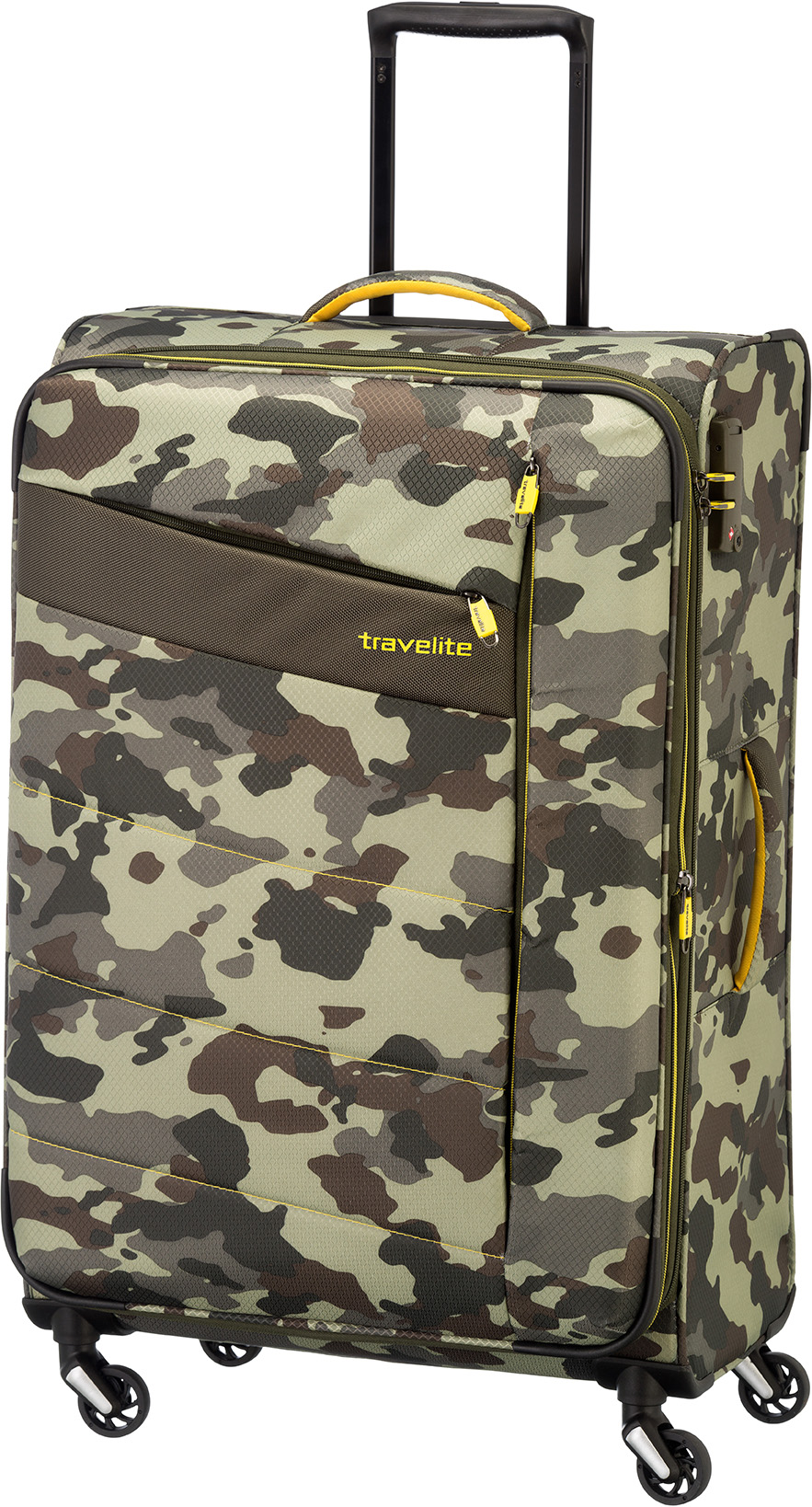 

Чемодан Travelite KITE/Olive на 4 колесах L exp. (95/109л,2,9кг) (47x75x29/33см) TL089949-85