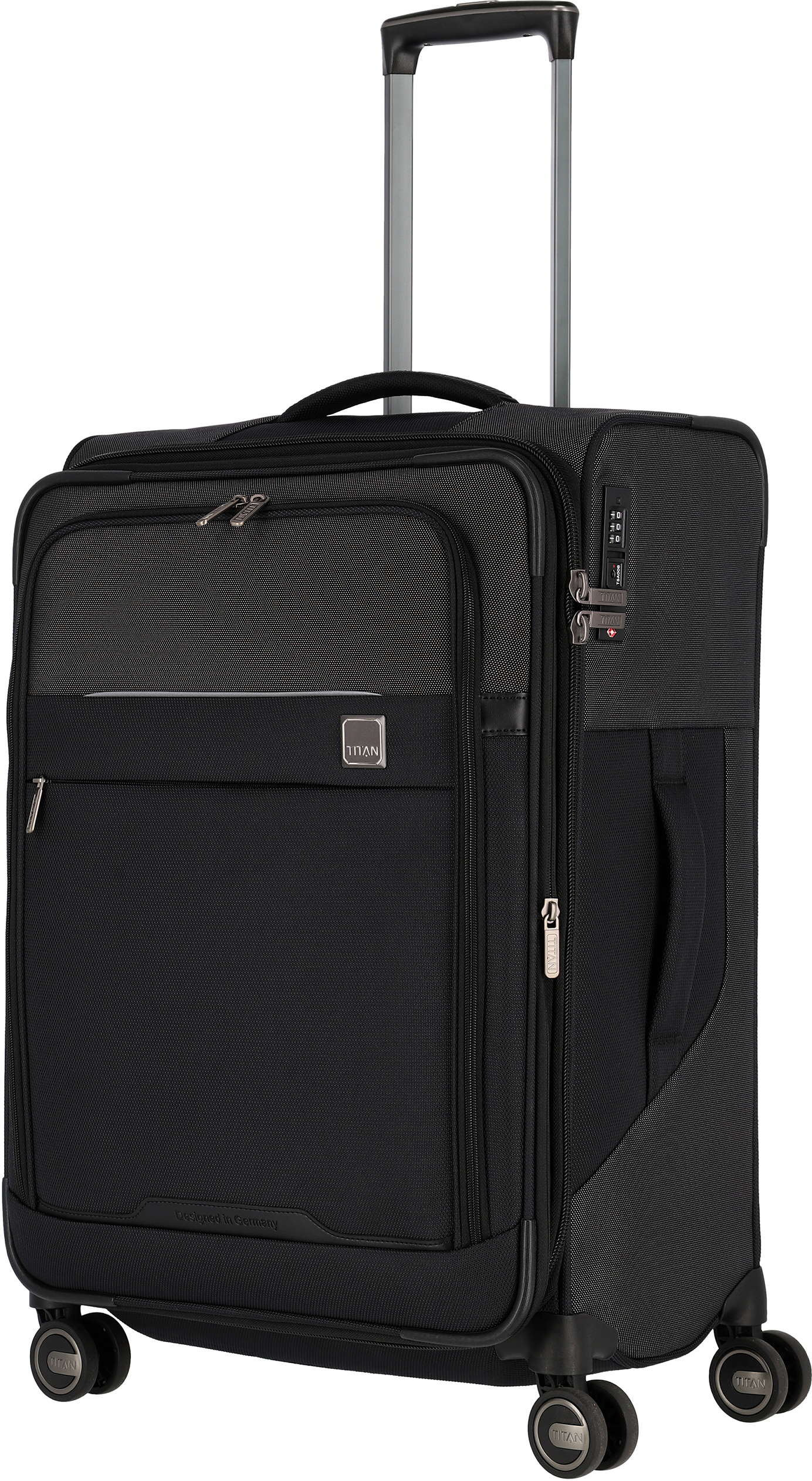 

Чемодан Titan PRIME/Black на 4 колесах M exp. (65/76л,3,3кг) (44x68x28/32см) Ti391405-00
