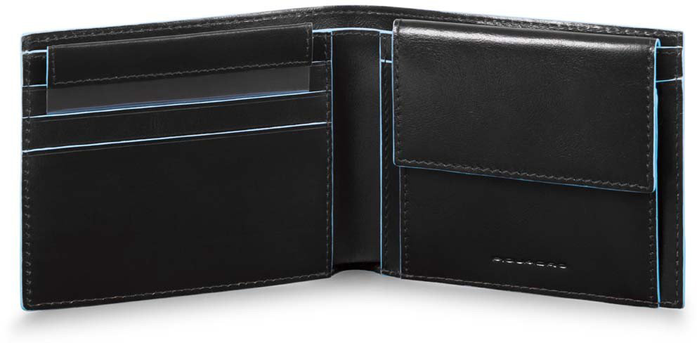 

Портмоне Piquadro BL SQUARE/Black гориз. с отдел. для монет с RFID защитой PU4188B2R_N