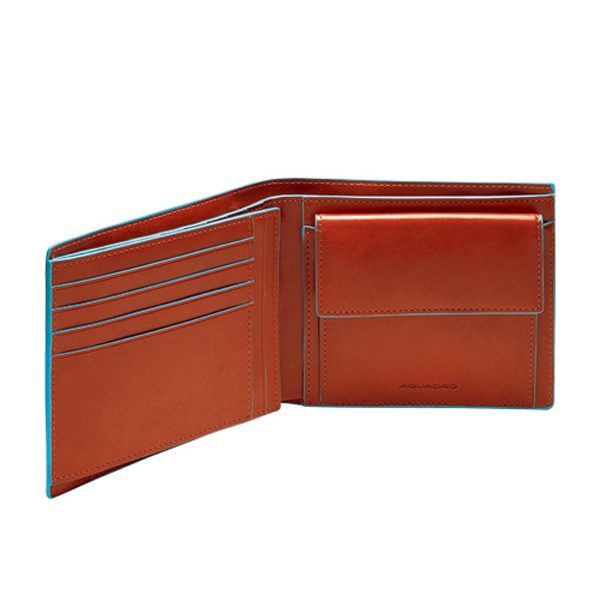 

Портмоне Piquadro BL SQUARE/Orange гориз. с отдел. д/монет (12,5x9,5x2,5) PU1240B2_AR