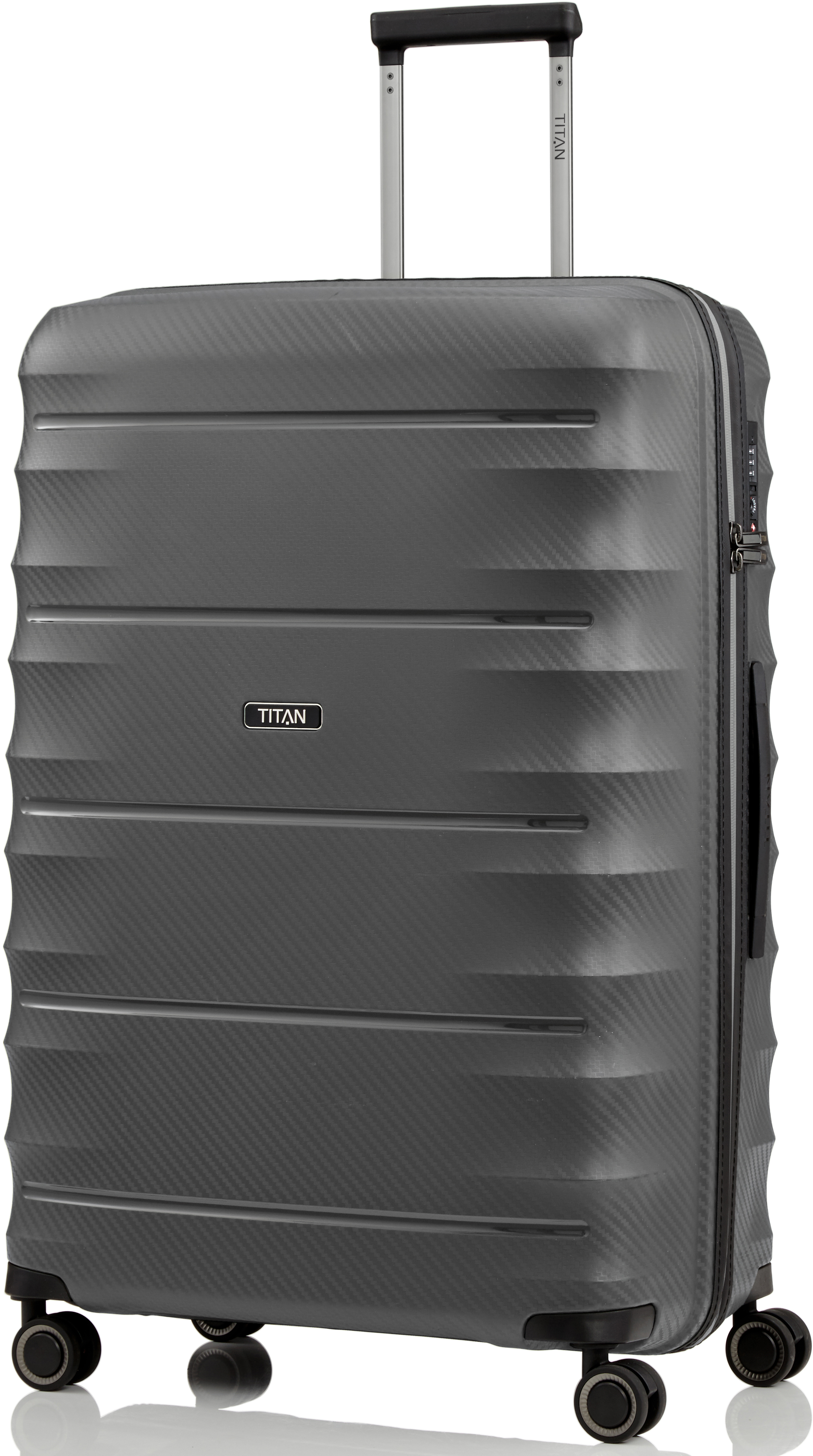 

Чемодан Titan HIGHLIGHT/Anthracite на 4 колесах L (112л,3,4кг) (52x76x32см) Ti842404-03