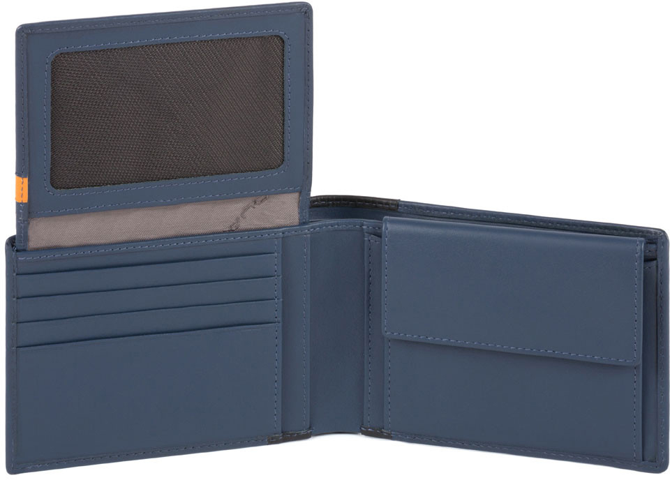 

Портмоне Piquadro DOWNTOWN/Blue гориз. с отдел. для док. с RFID защитой (13x9x2,5) PU1392DTR_BLU