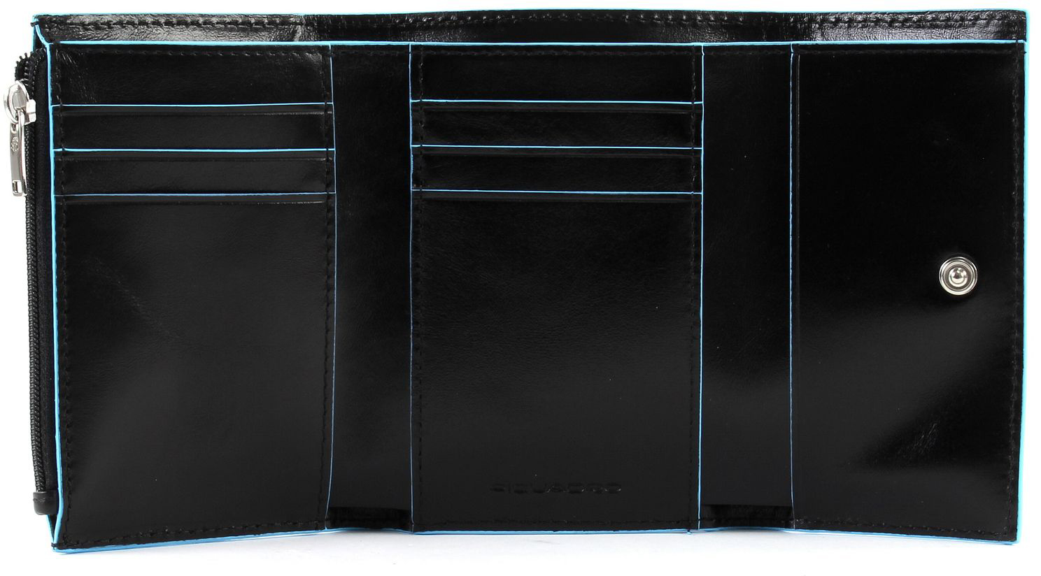 

Портмоне Piquadro BL SQUARE/Black верт. с отдел. для монет на молнии с RFID защитой PD4571B2R_N