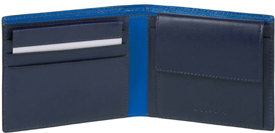 

Портмоне Piquadro BOLD/Blue гориз. с отдел. для монет с RFID защитой (11x9x1,5) PU4188BOR_BLU