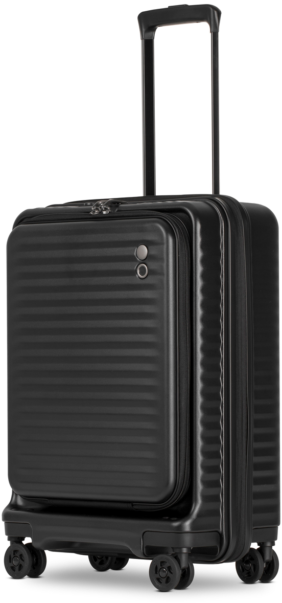 

Чемодан Echolac CELESTRA/Black на 4 колесах S с USB (38/44л,3,4кг) (40x54x22,5см) EcPC183-403-00