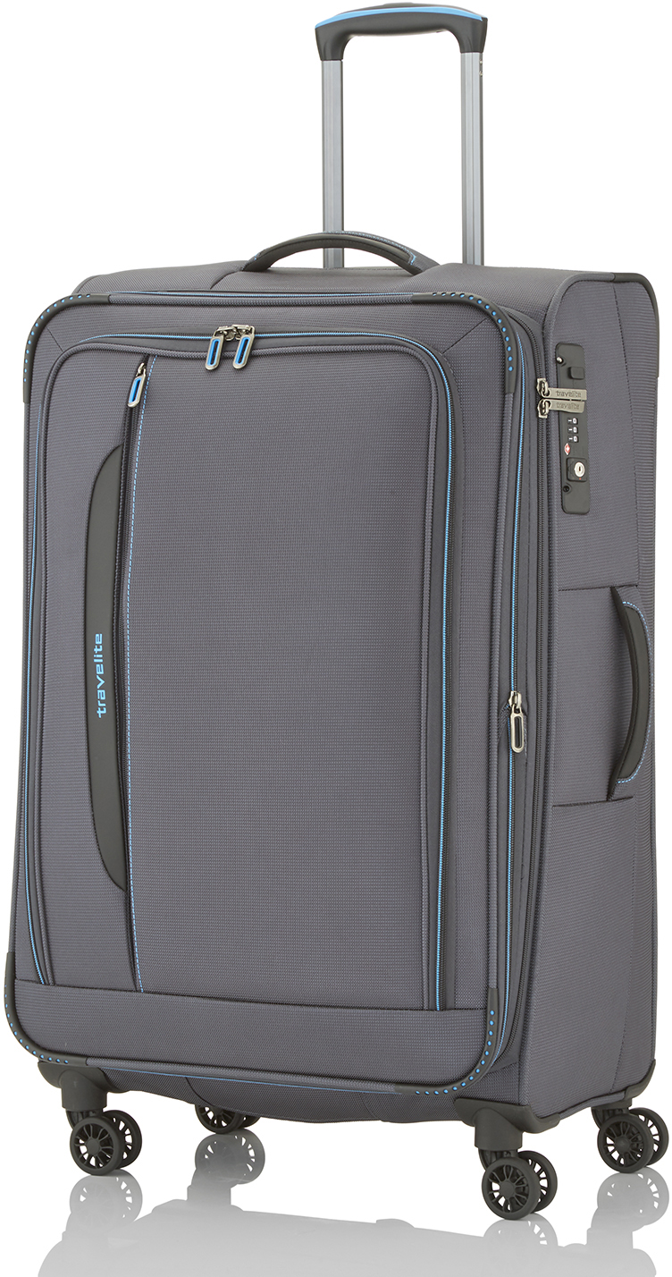 

Чемодан Travelite CROSSLITE/Anthracite на 4 колесах L exp. (102/115л,3,6кг) (47x77x30/34см) TL089549-03