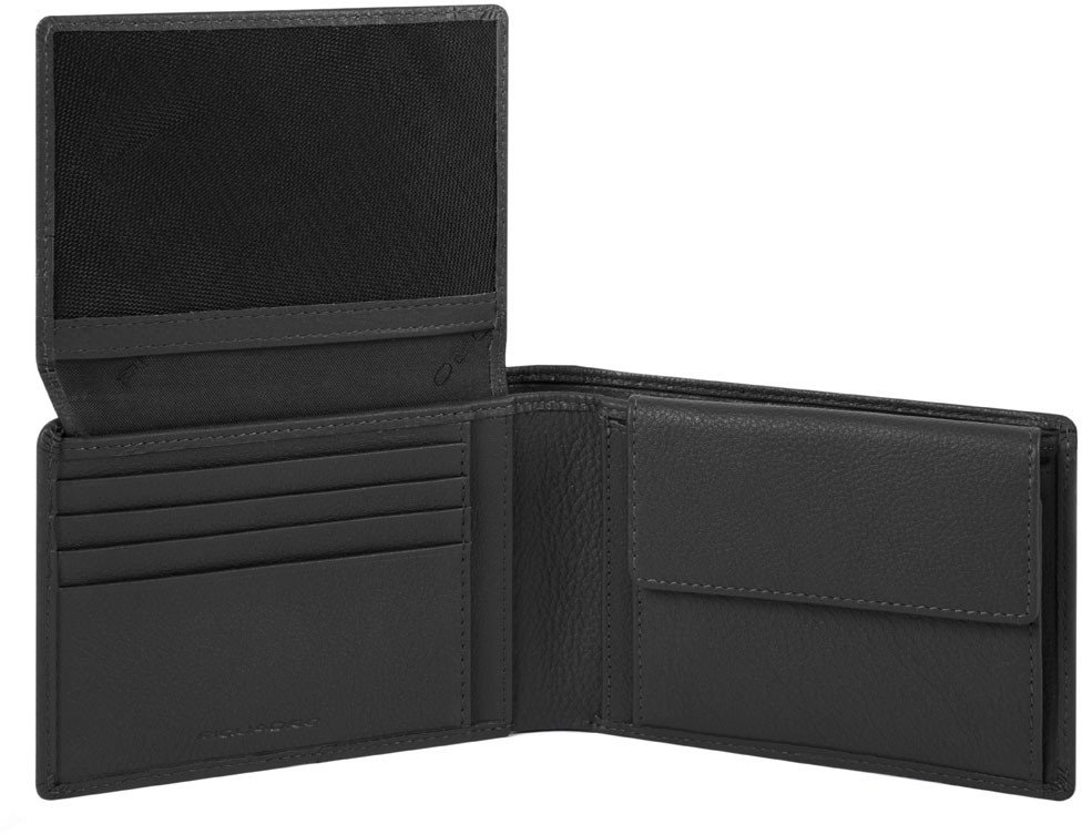 

Портмоне Piquadro AKRON/Black гориз. с отдел. для док. с RFID защитой (13x9x2,5) PU1392AOR_N