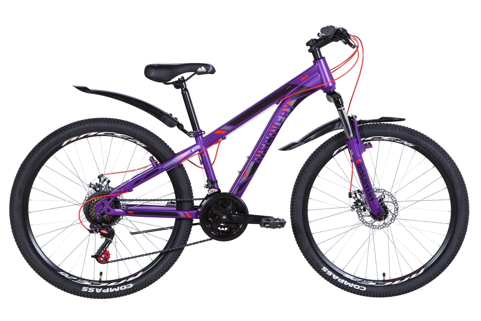 

Велосипед 26" Discovery TREK DD 13" черно-красный 2021
