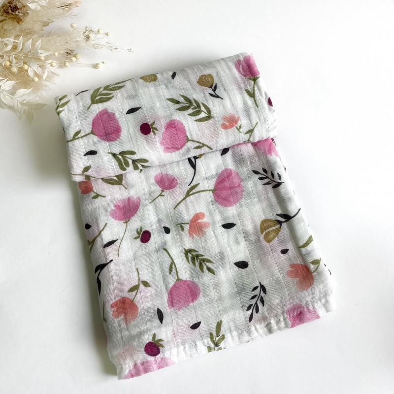 

муслиновая пелёнка цветочная