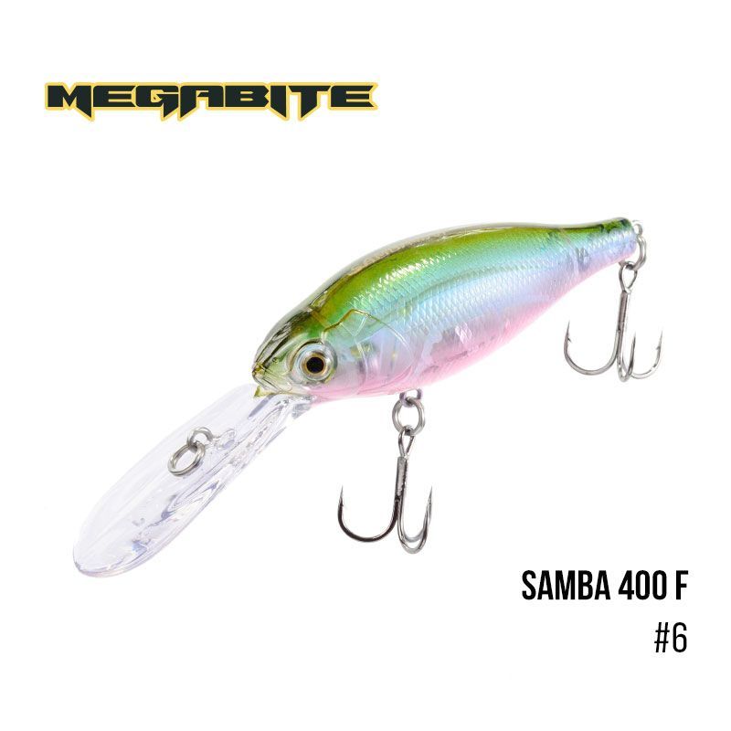 

Воблер Megabite Samba 400 F (70 мм, 17,5гр, 4 m) (6)
