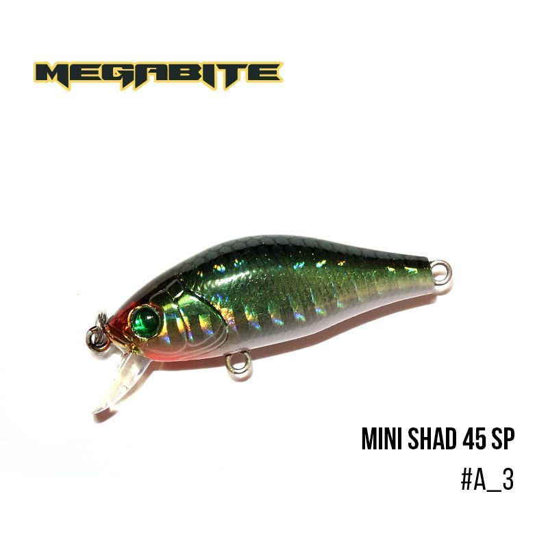 

Воблер Megabite Mini Shad 45 SP (45 мм, 4,3 гр, 0,5 m) (A_3)