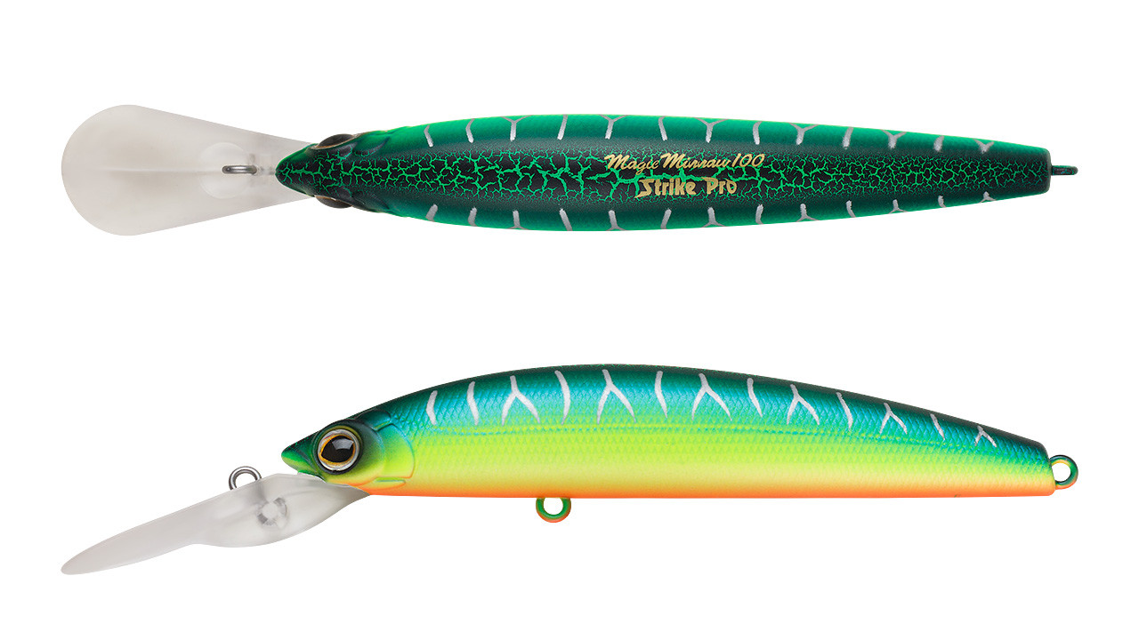 

Воблер Strike Pro Magiс Minnow 125 плавающий 12,5см 31гр Загл. 3,0м -4,0м (120936)