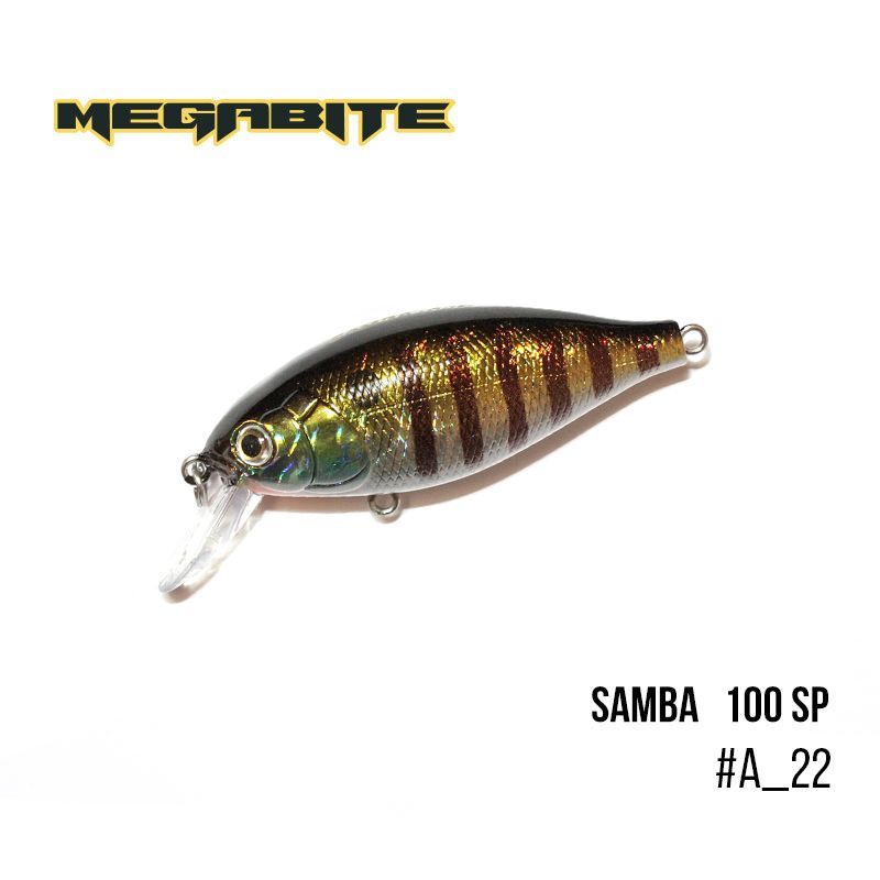 

Воблер Megabite Samba 100 SP (60 мм, 14,8 гр, 1 m) (A_22)