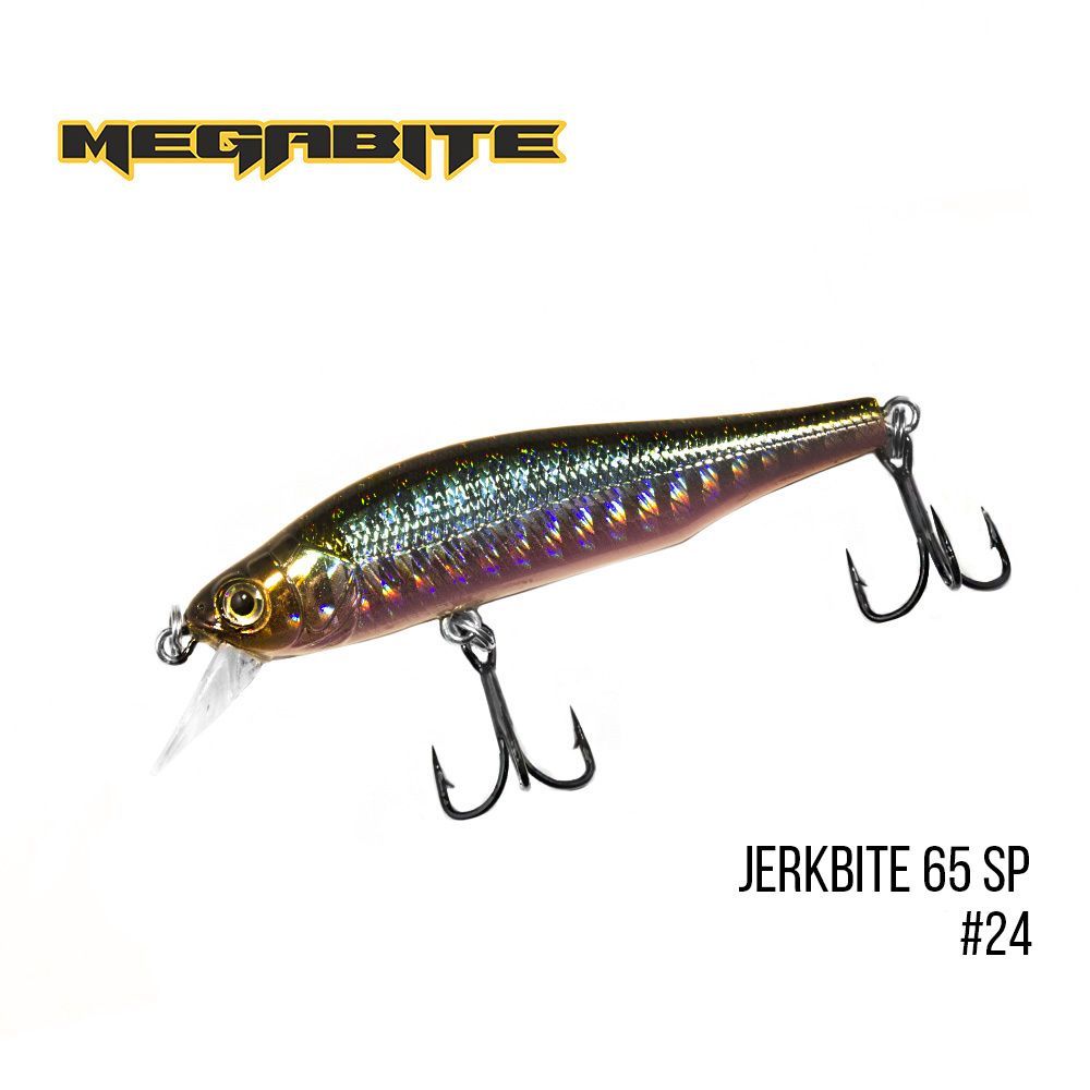 

Воблер Megabite Jerkbite 65 SP (65 mm, 5.9 g, 1.0 m) (24)