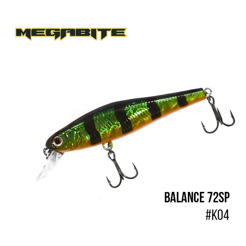

Воблер Megabite Balance 72 SP (72 мм, 6,9гр, 1m) (K04)