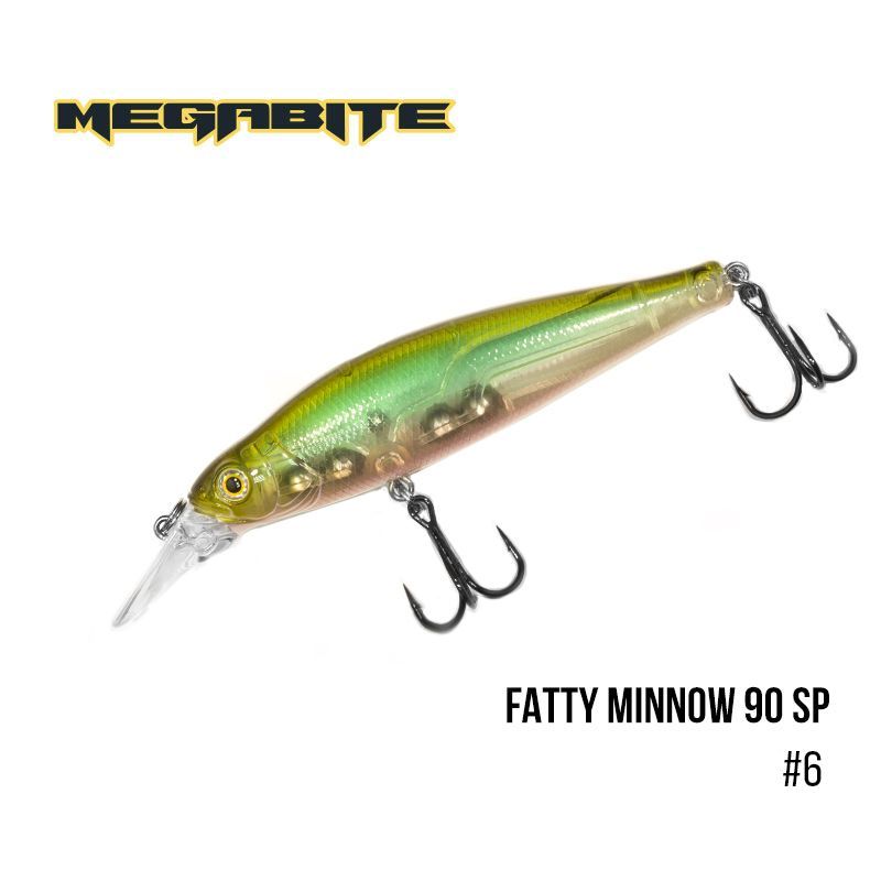 

Воблер Megabite Fatty Minnow 90 SP (90 мм, 15,8 гр, 1,3 m) (6)