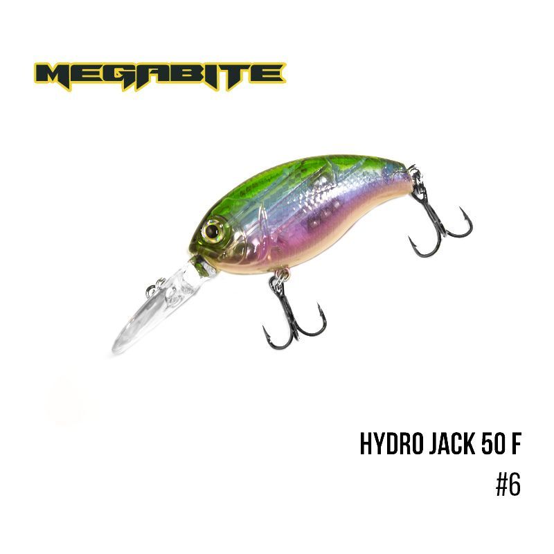 

Воблер Megabite Hydro Jack 50 F (50 мм, 9,01гр, 3m) (6)