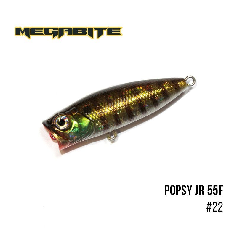 

Воблер Megabite Popsy Jr 55 F (55 мм, 7,7 гр) (22)