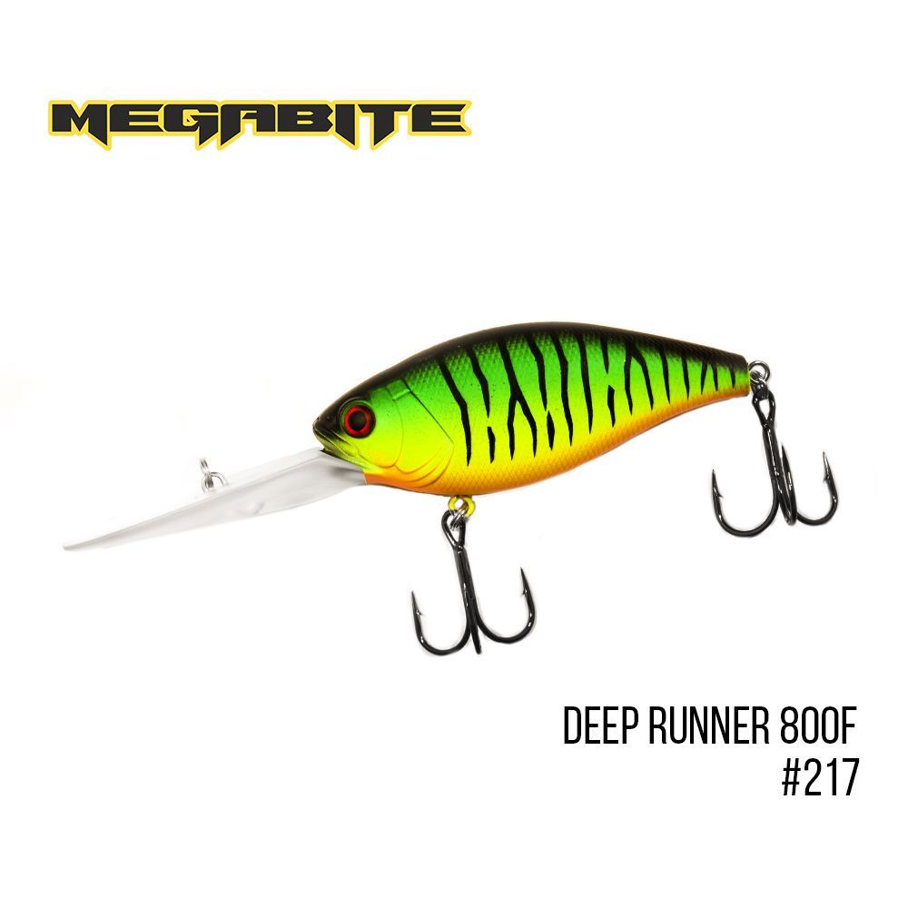 

Воблер Megabite Deep Runner 800 F (80 mm, 38,7 g, 8 м) (217)
