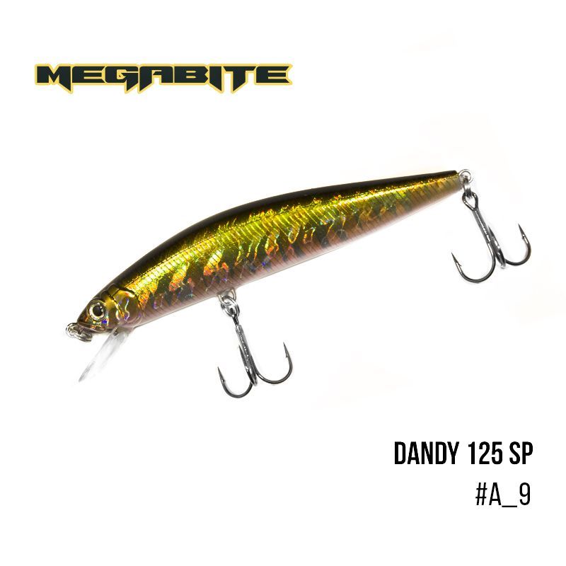 

Воблер Megabite Dandy 125 SP (125 мм, 28,2 гр, 1,2 m) (A_9)