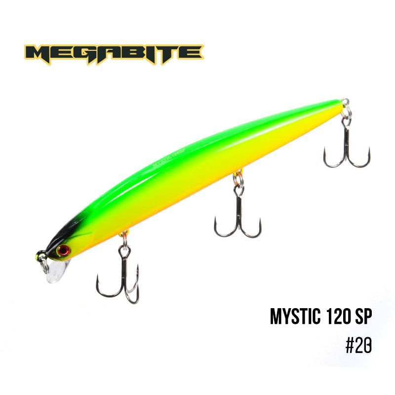 

Воблер Megabite Mystic 120 SP (120 мм, 14,8 гр, 0,5 m) (23)