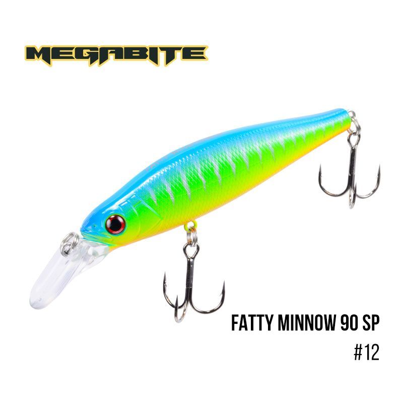 

Воблер Megabite Fatty Minnow 90 SP (90 мм, 15,8 гр, 1,3 m) (12)