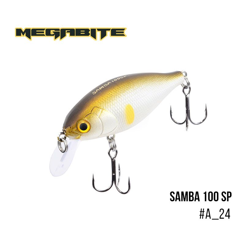 

Воблер Megabite Samba 100 SP (60 мм, 14,8 гр, 1 m) (A_24)