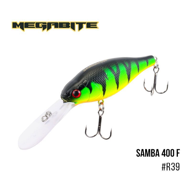 

Воблер Megabite Samba 400 F (70 мм, 17,5гр, 4 m) (R39)