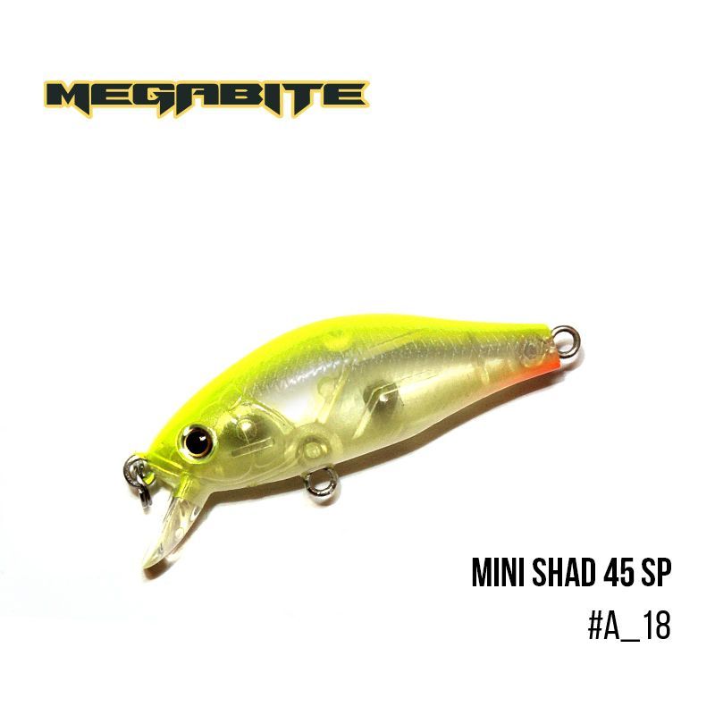 

Воблер Megabite Mini Shad 45 SP (45 мм, 4,3 гр, 0,5 m) (A_18)