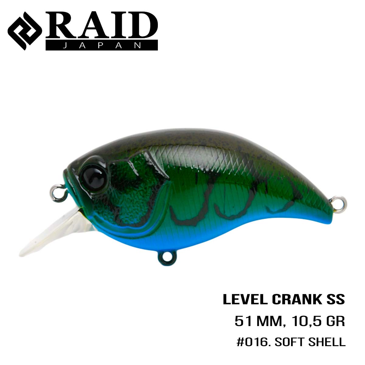 

Воблер Raid Level Crank (50.8mm, 10.5g) (016 Soft Shell)