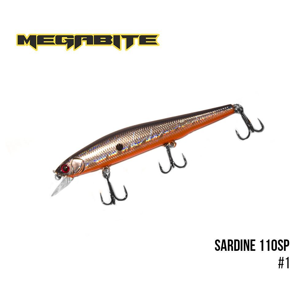 

Воблер Megabite Sardine 110SP (110 mm, 13.7 g, 1.2 m) (1)