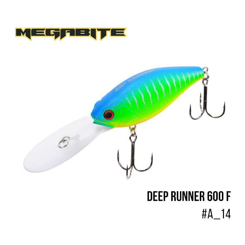 

Воблер Megabite Deep Runner 600 F (80 мм, 26.7 гр, 6 m) (A_14)