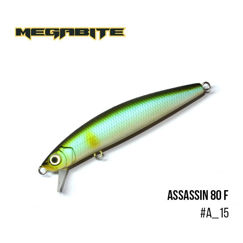 

Воблер Megabite Assassin 80 F (80 мм, 7,8 гр, 0,4 m) (A_15)