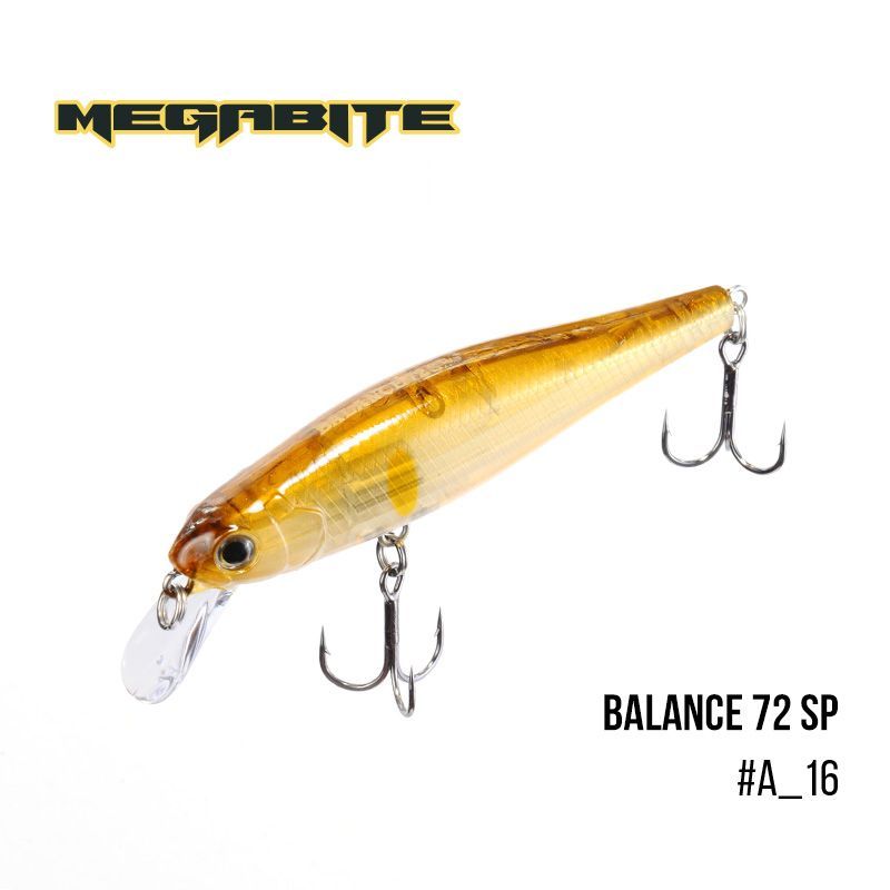 

Воблер Megabite Balance 72 SP (72 мм, 6,9гр, 1m) (A_16)