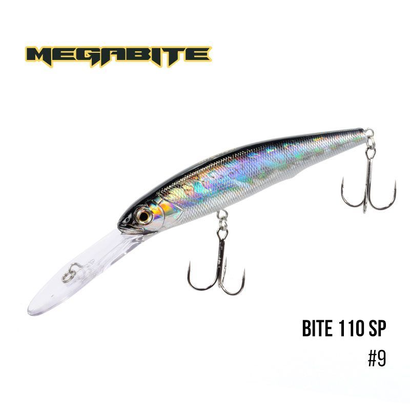 

Воблер Megabite Bite 110 SP ( 110мм, 23,6гр, 6m) (9)