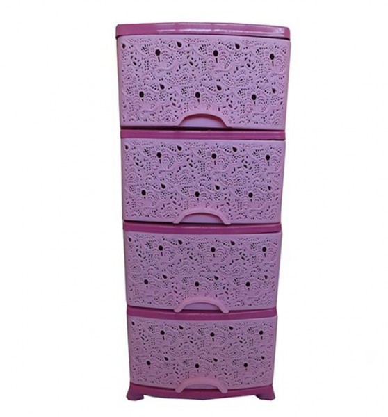 

Комод Ажур - люкс Efe plastics MEF-D-33-3 Розовый