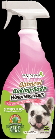 

Спрей Espree Oatmeal Baking Soda Waterless Bath с протеинами овса и пищевой содой для собак 710 мл