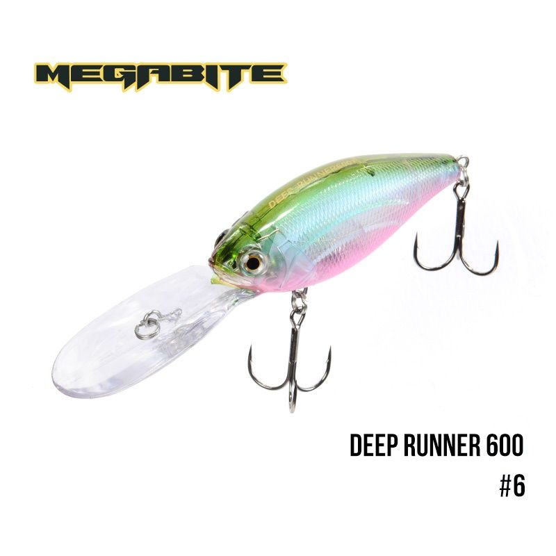 

Воблер Megabite Deep Runner 600 F (80 мм, 26.7 гр, 6 m) (6)