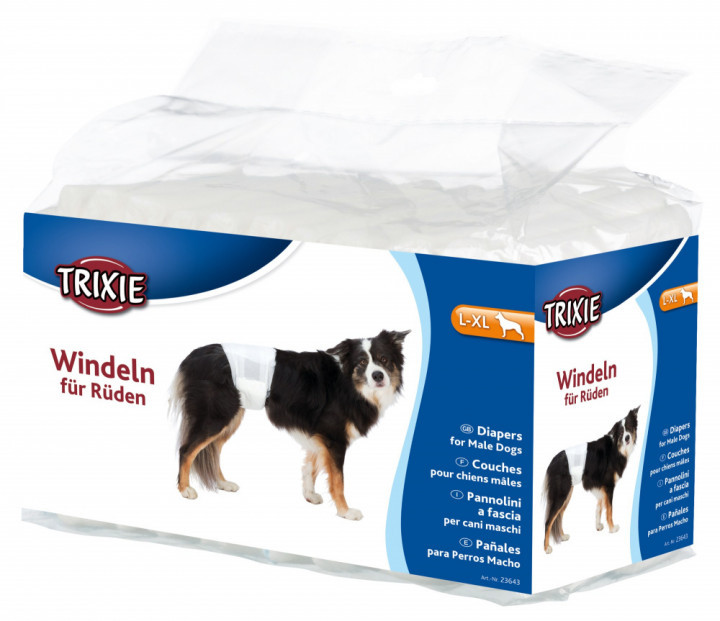 

Памперсы для собак (кобелей) Trixie 23643 60-80 см 12шт (4011905236438)