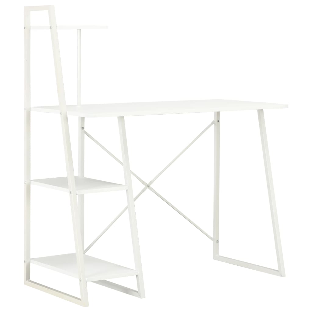 

Стіл з полицями Shumee 102x50x117 см білий 20282