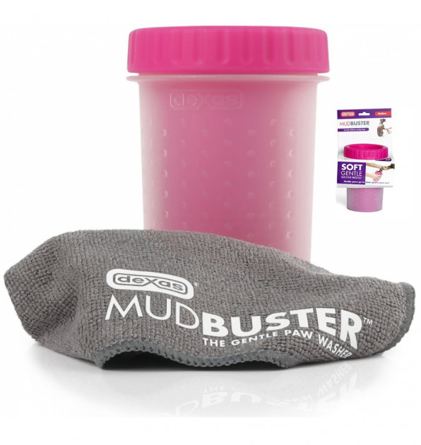

Лапомойка для собак розовая MudBuster™ h 15 см  10 см Dexas BGL-DX-02
