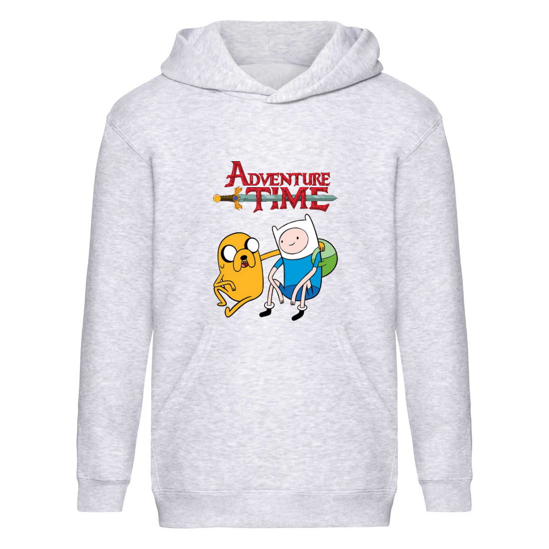 

Худи детская Время Приключений 0018 (Adventure Time) серый (ART gry 0018) 140 см
