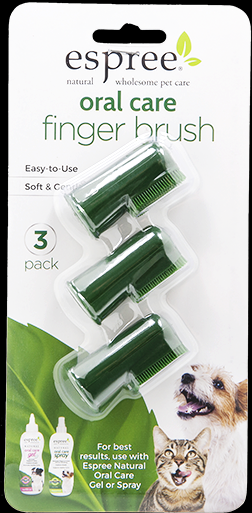 

Набор из 3 щеток Espree Oral Care Fingerbrush 3 pack для ухода за зубами и полостью рта кошек и собак 227г
