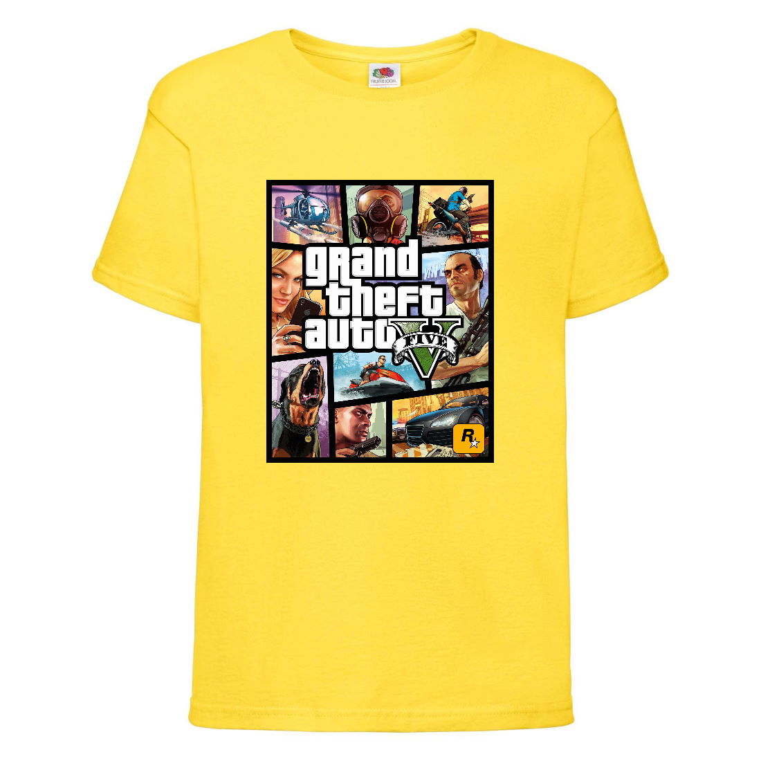 

Футболка детская GTA 002 (Grand Theft Auto) желтая (GTA yel 002) 128 см