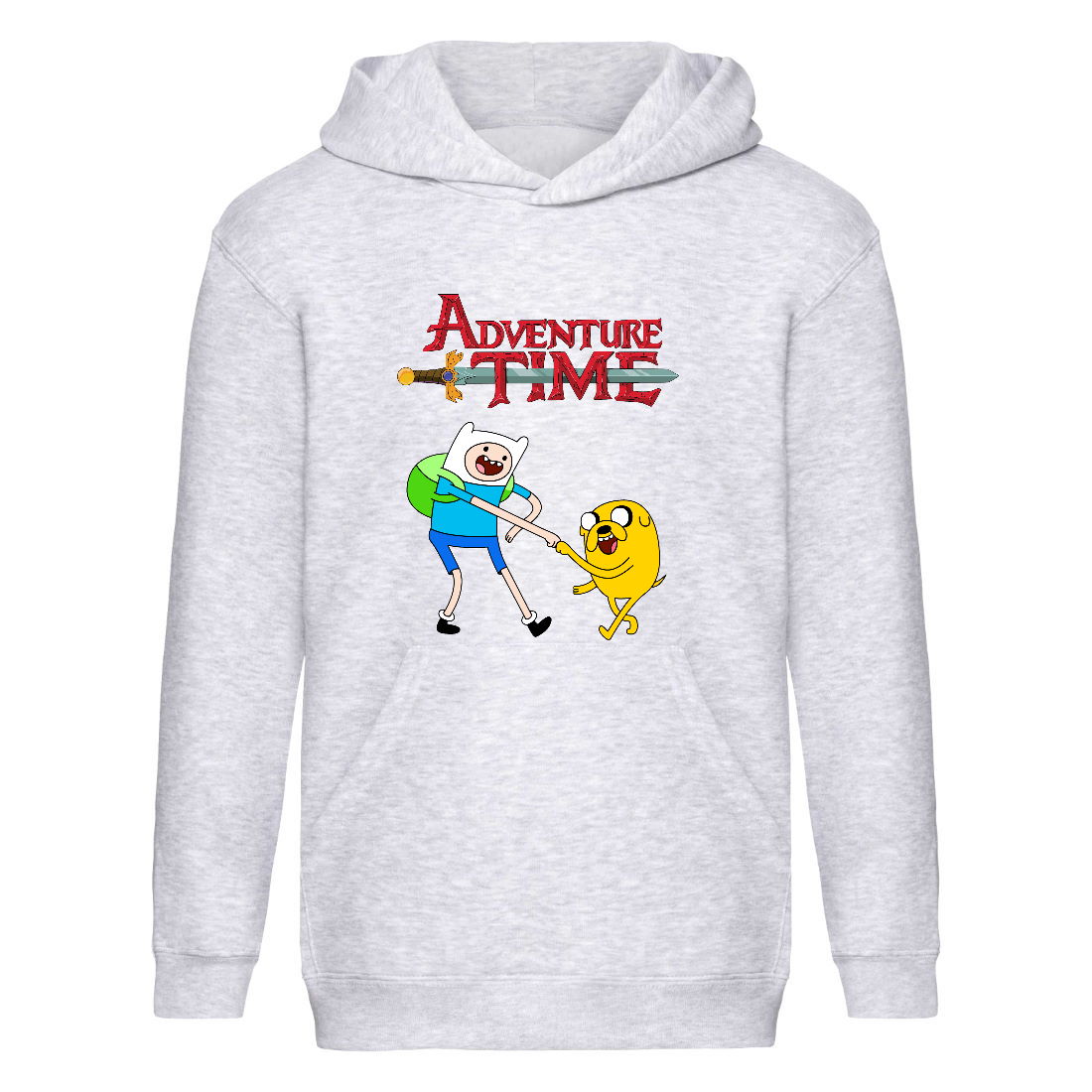 

Худи детская Время Приключений 0017 (Adventure Time) серый (ART gry 0017) 164 см